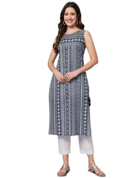 AARTI FESHIO Suit A-Line sellivless Suit for Women and Casual String Less