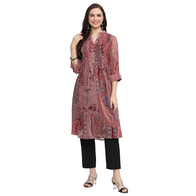 BIBA Women's Polyester Regular Fit Tunic Tunic