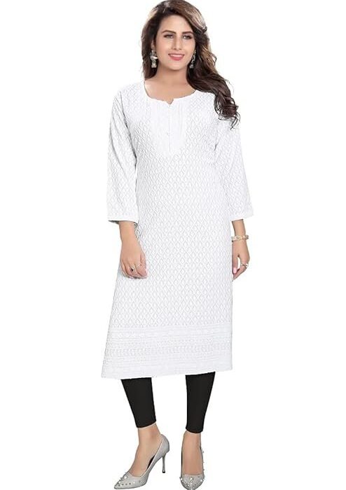 DARIKA Chikankari Suit for Women of Cotton in Plus Size & Small Size.