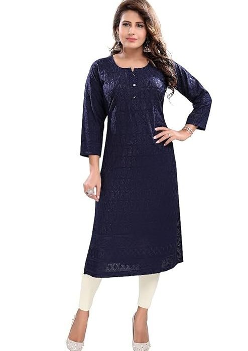 DARIKA Women's Cotton Chikankari Straight Suit Multiple Color in from Small to Plus Size.