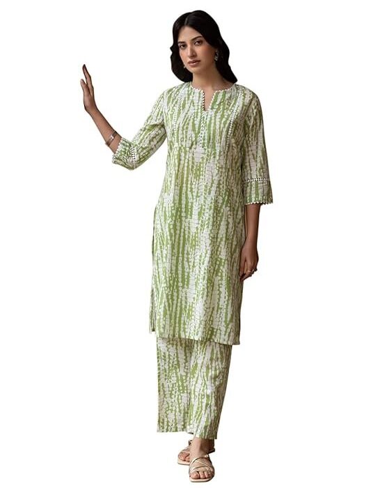 Women's Cotton Straight Suit Set