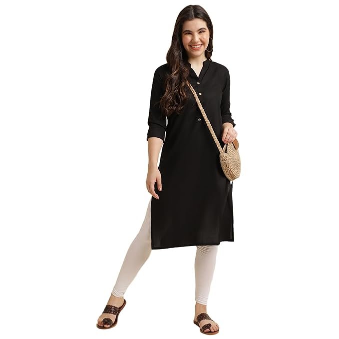 Fabclub Women's Rayon Solid Plain Straight Suit