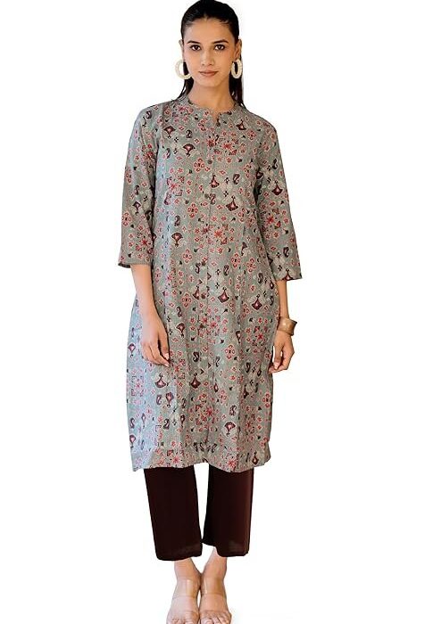 MIRCHI FASHION Women's Cotton Relaxed Fit A Line Suit