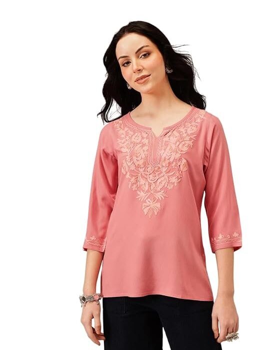 QAZMI Women's Kashmiri Aari Work Suit