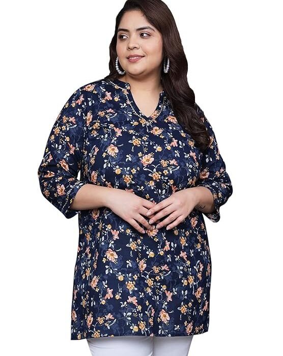 Tissu Women's Plus Size Floral Printed Pure Cotton Suit