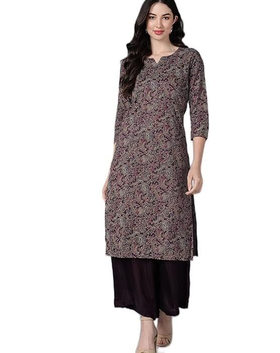 Vaamsi Women's Cotton Kalamkari Printed Straight Suit