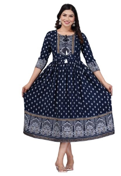 Vorcia Febtex Women's Best Anarkali Rayon Printed Comfortable Suit