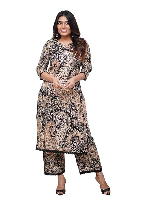 Women Viscose Printed Straight Suit
