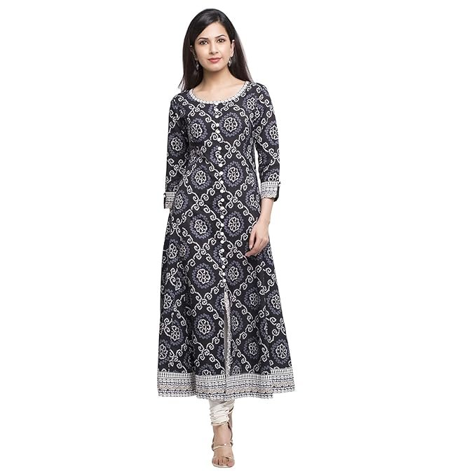 Yash Gallery Women's Cotton Relaxed Fit Anarkali Suit