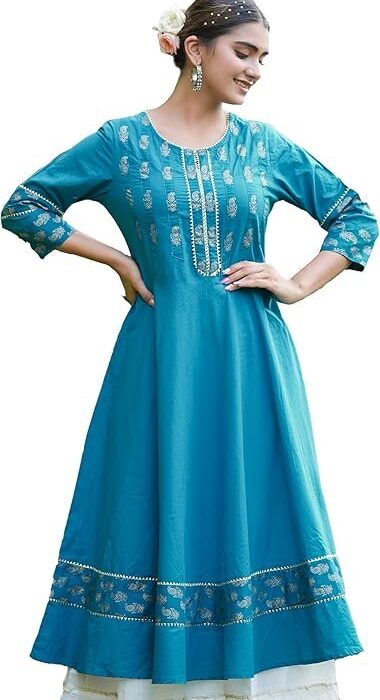 Cotton Relaxed Fit Anarkali Suit